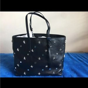 Jimmy Choo star-studded leather black tote